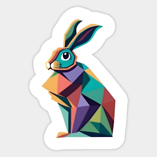 Geometric Cute Rabbit Sticker